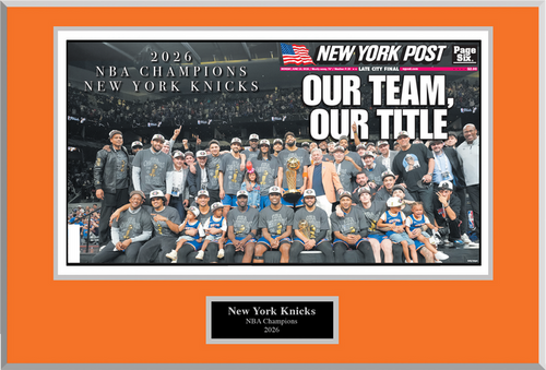 2026 Knicks Championship Celebration Plaque Front & Back Cover Wrap