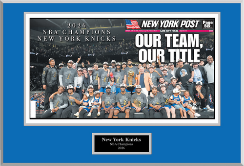2026 Knicks Championship Celebration Plaque Front & Back Cover Wrap