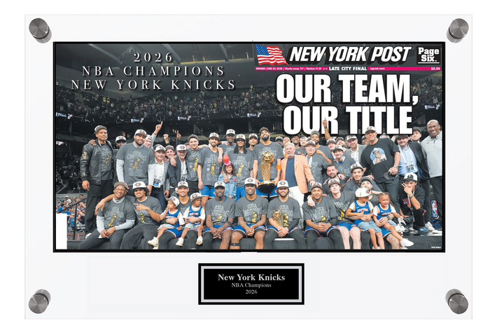 2026 Knicks Championship Celebration Plaque Front & Back Cover Wrap