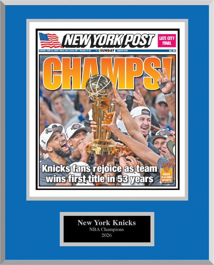 2026 Knicks Championship Plaque - Front Cover
