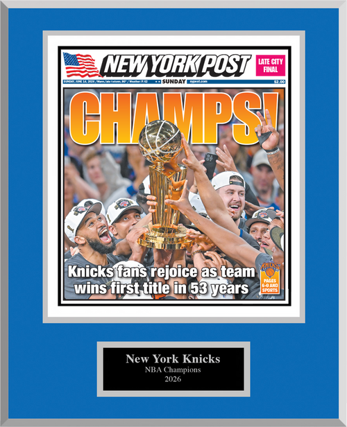 2026 Knicks Championship Plaque - Front Cover