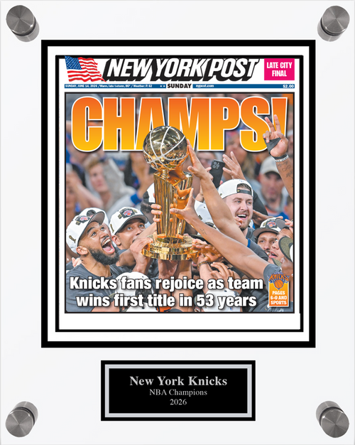 2026 Knicks Championship Plaque - Front Cover