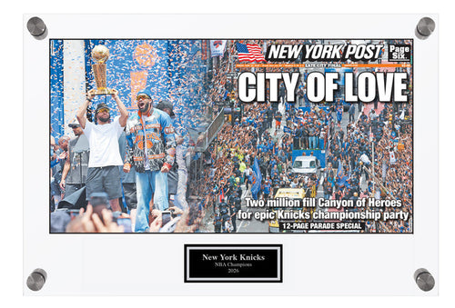 2026 Knicks Parade Day Plaque Front & Back Cover Wrap