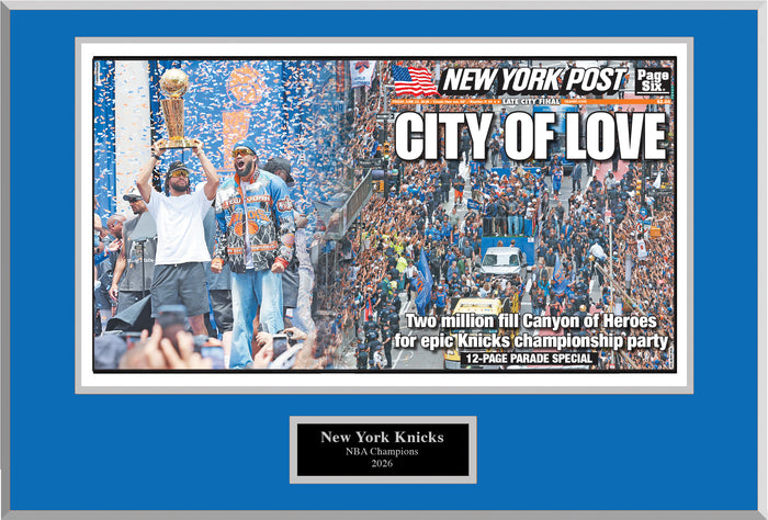 2026 Knicks Parade Day Plaque Front & Back Cover Wrap