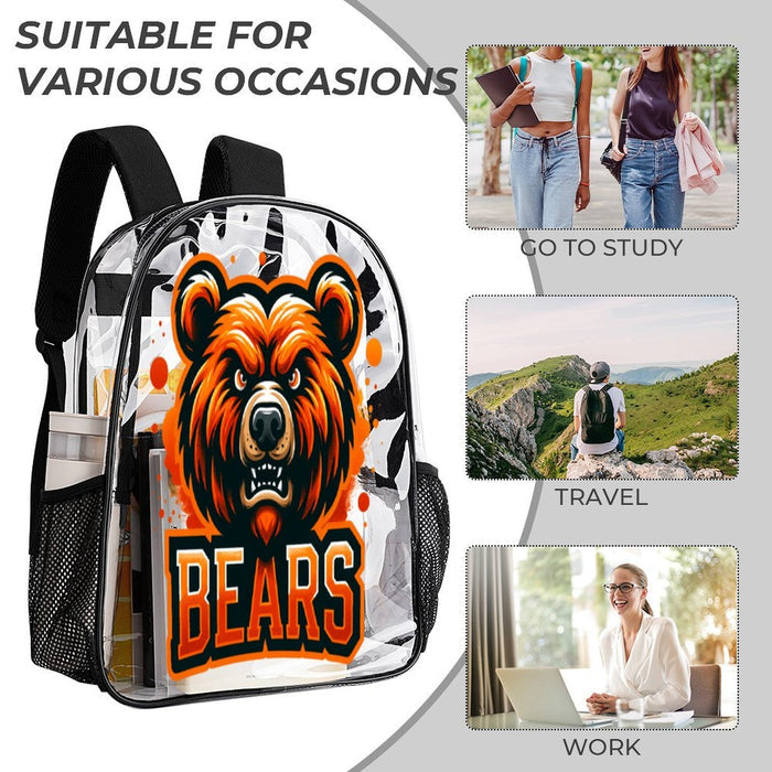 3-Piece Clear Backpack Set