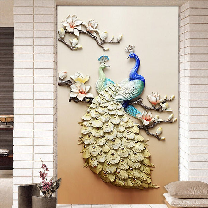 5D Diamond Painting of Peacock for Living Room Decor - House of Beauty