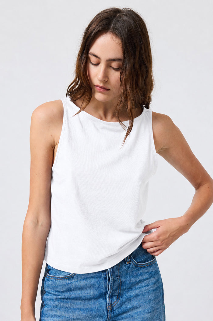 Ace Tank in White