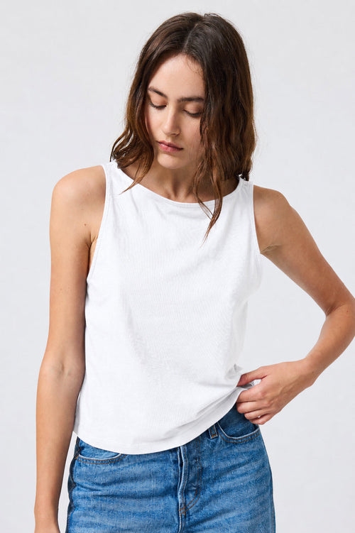 Ace Tank in White