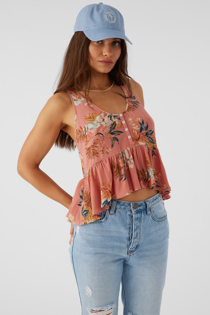 Alina Punta Tropical Tank Top - Canyon Clay | O'Neill