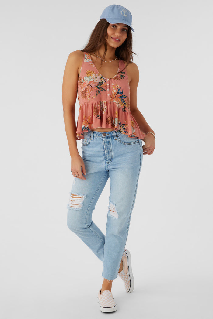 Alina Punta Tropical Tank Top - Canyon Clay | O'Neill