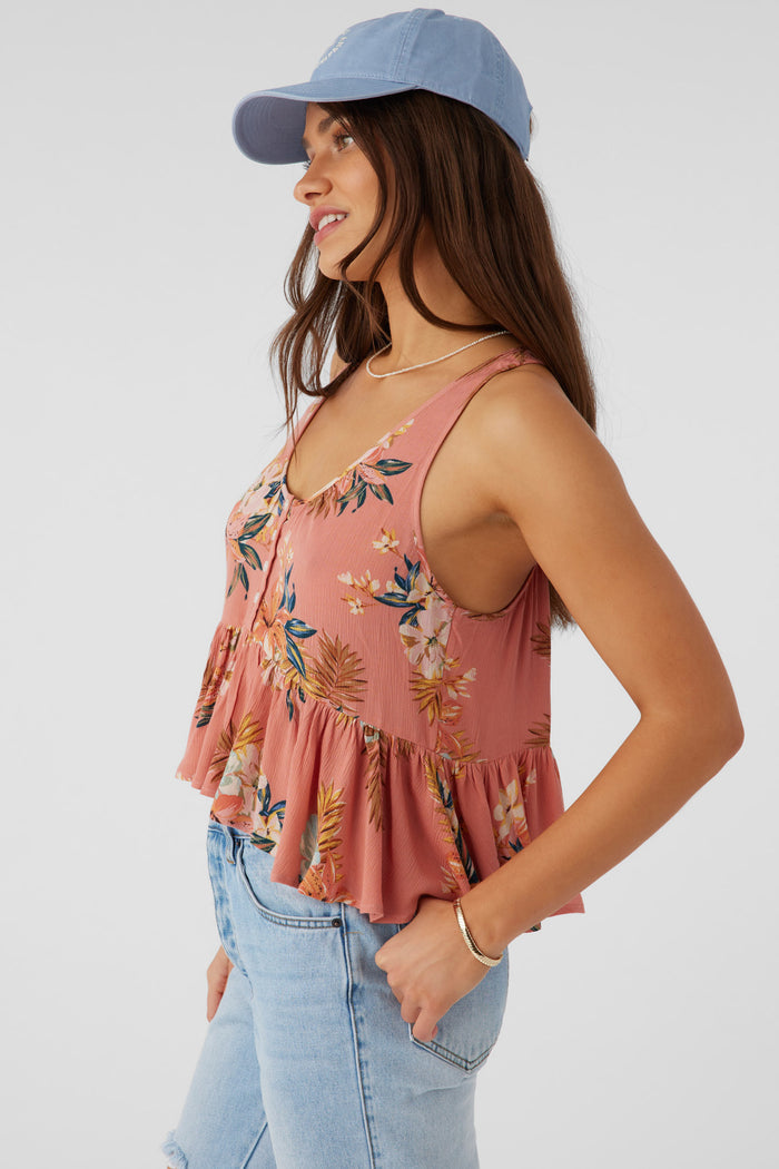 Alina Punta Tropical Tank Top - Canyon Clay | O'Neill