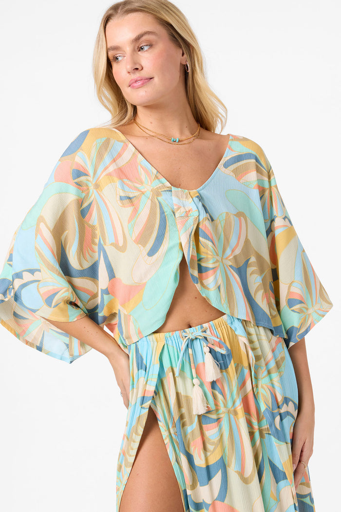 Anna Printed Reversible Cover-Up Top - Multi Clr | O'Neill