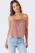 Anya Crinkle Double Gauze Tank Top - Burlwood | O'Neill