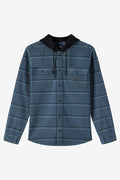 Archer Hooded Flannel Standard Fit Long Sleeve Shirt - Dark Slate | O'Neill