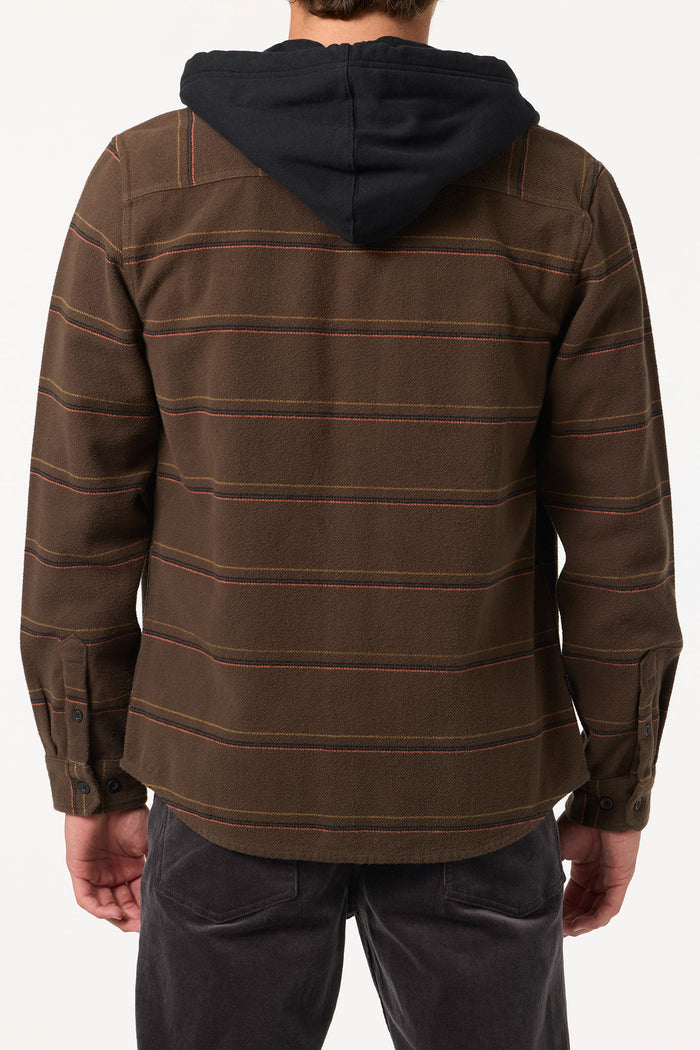 Archer Hooded Flannel Standard Fit Long Sleeve Shirt - Turkish Coffee | O'Neill