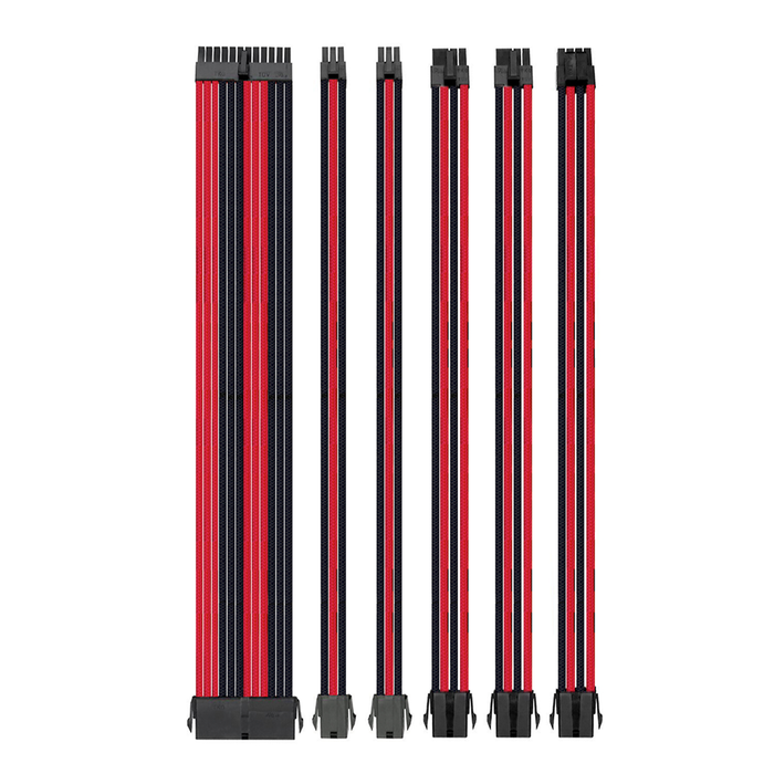 6 Kit / Siyah - Kırmızı
