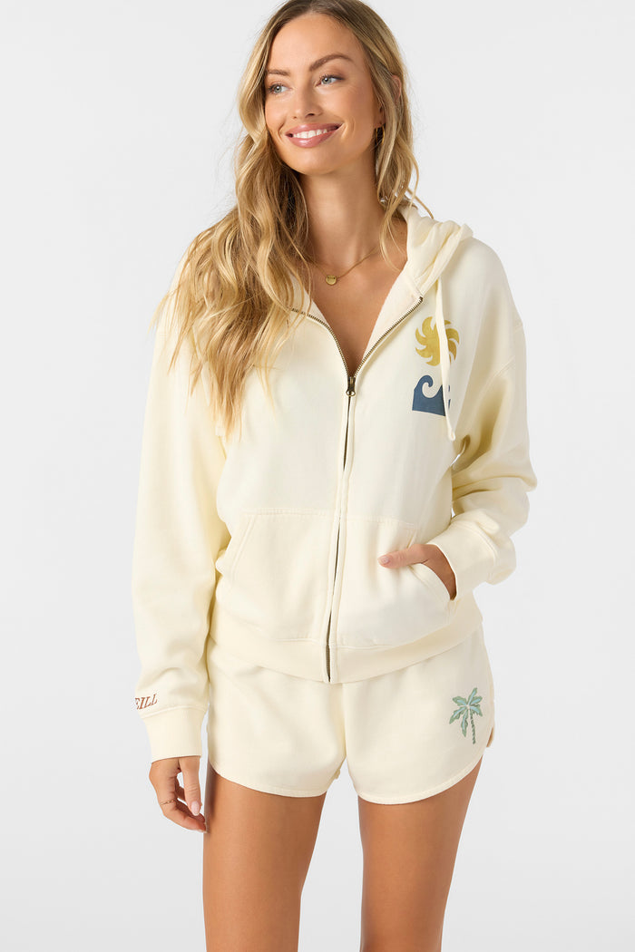 Atwood Palma Zip Hoody Zip Fleece - Winter White | O'Neill