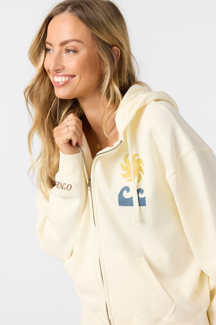 Atwood Palma Zip Hoody Zip Fleece - Winter White | O'Neill