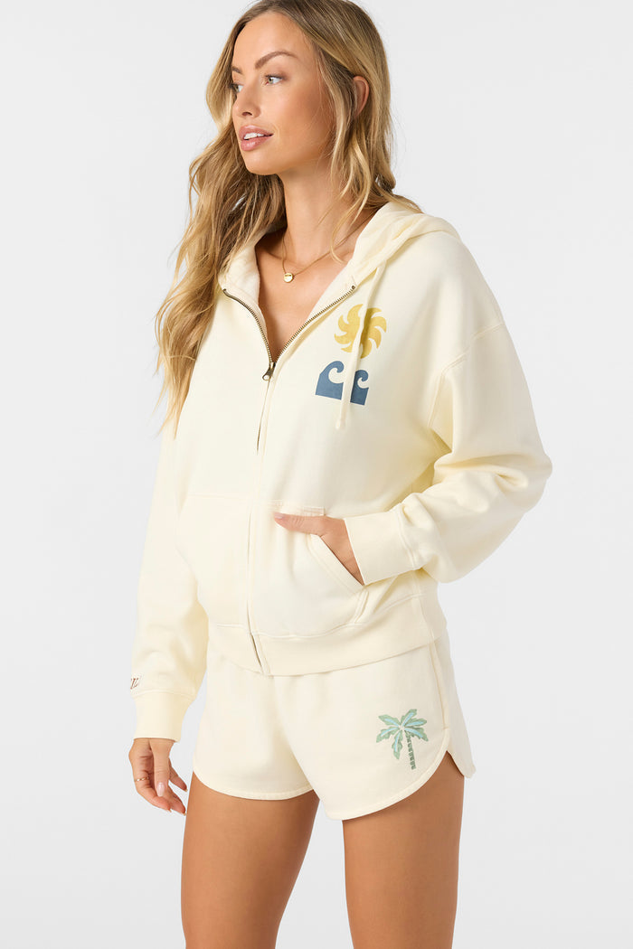 Atwood Palma Zip Hoody Zip Fleece - Winter White | O'Neill