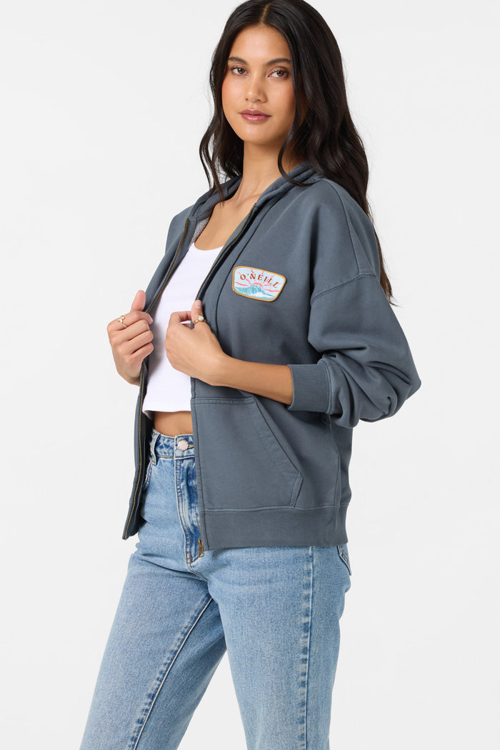 Atwood Zip Hoody Zip Fleece - Washed Slate | O'Neill