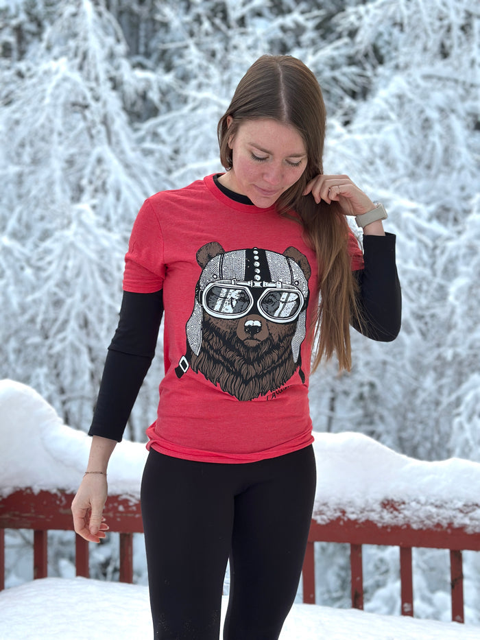 Aviator Bear Adult Tee- Unisex