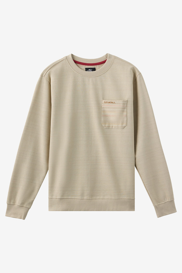 Bavaro Blocked Crew Neck Fleece - Lt Khaki | O'Neill