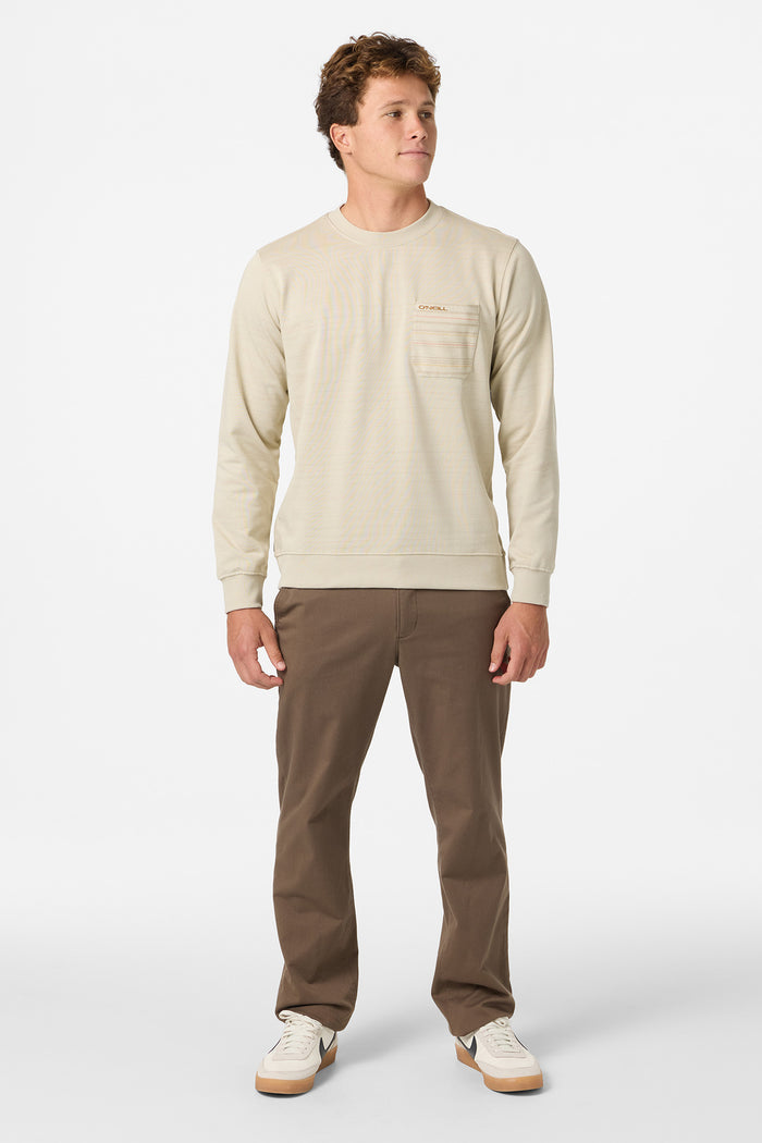 Bavaro Blocked Crew Neck Fleece - Lt Khaki | O'Neill