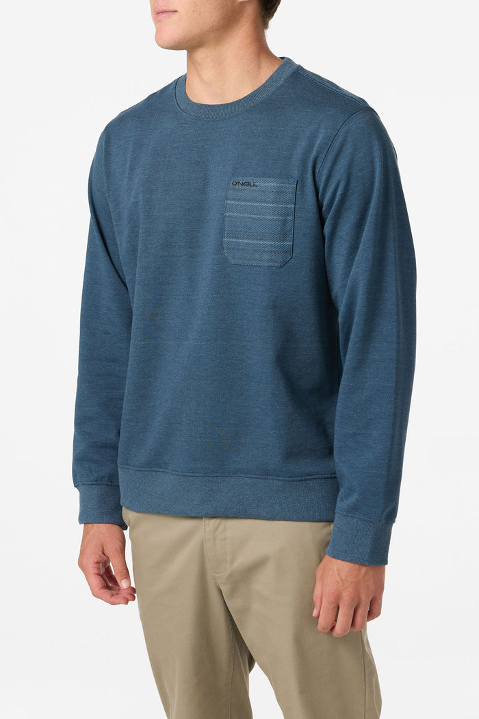 Bavaro Blocked Crew Neck Fleece - Midnight Navy | O'Neill