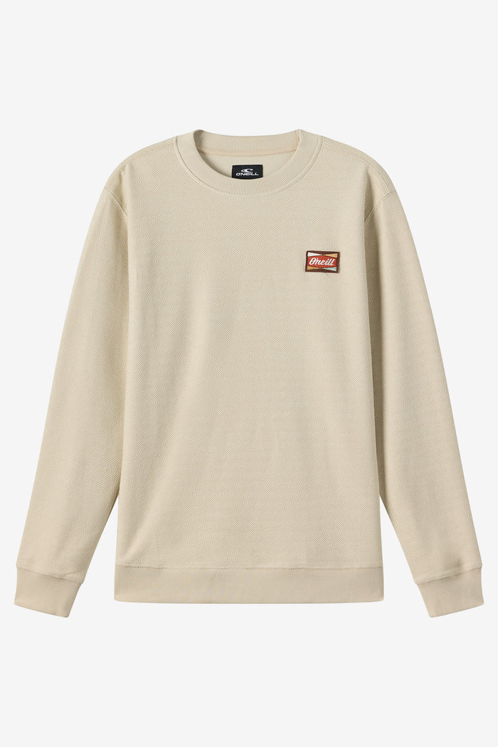 Bavaro Solid Crew Neck Fleece - Lt Khaki | O'Neill