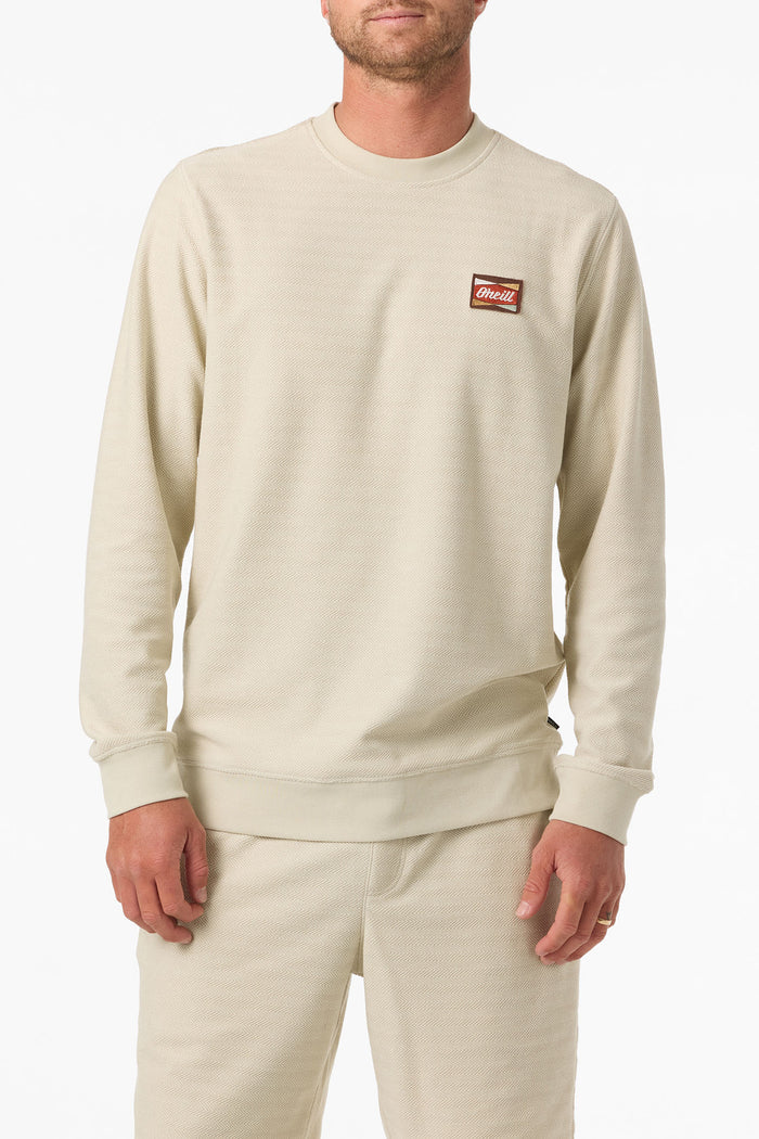 Bavaro Solid Crew Neck Fleece - Lt Khaki | O'Neill
