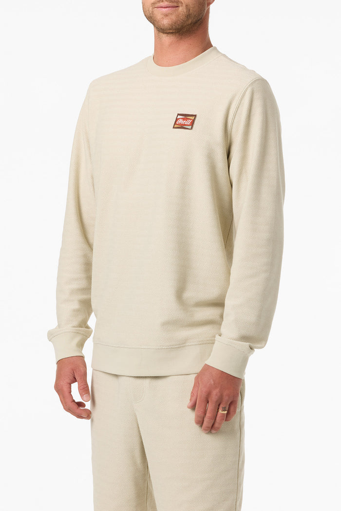 Bavaro Solid Crew Neck Fleece - Lt Khaki | O'Neill