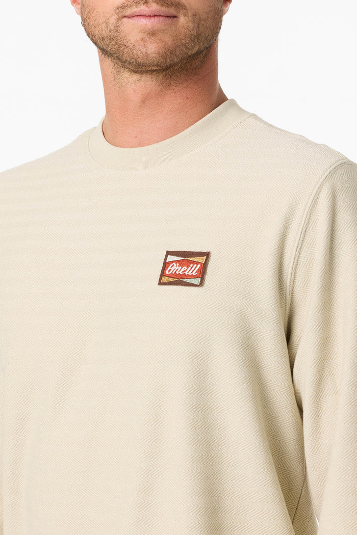 Bavaro Solid Crew Neck Fleece - Lt Khaki | O'Neill