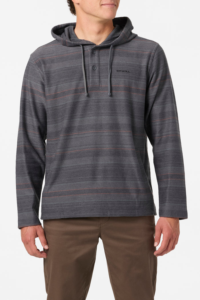 Bavaro Stripe Poncho Pullover Fleece - Black | O'Neill