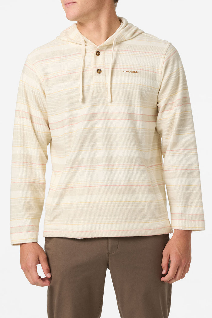Bavaro Stripe Poncho Pullover Fleece - Cream | O'Neill