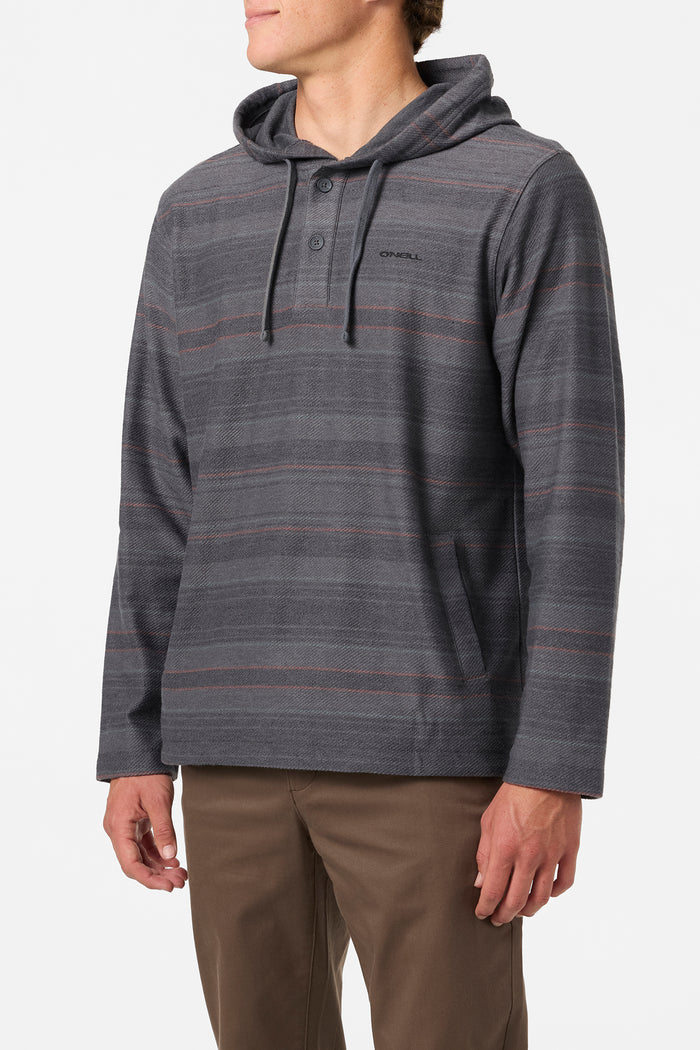 Bavaro Stripe Poncho Pullover Fleece - Black | O'Neill