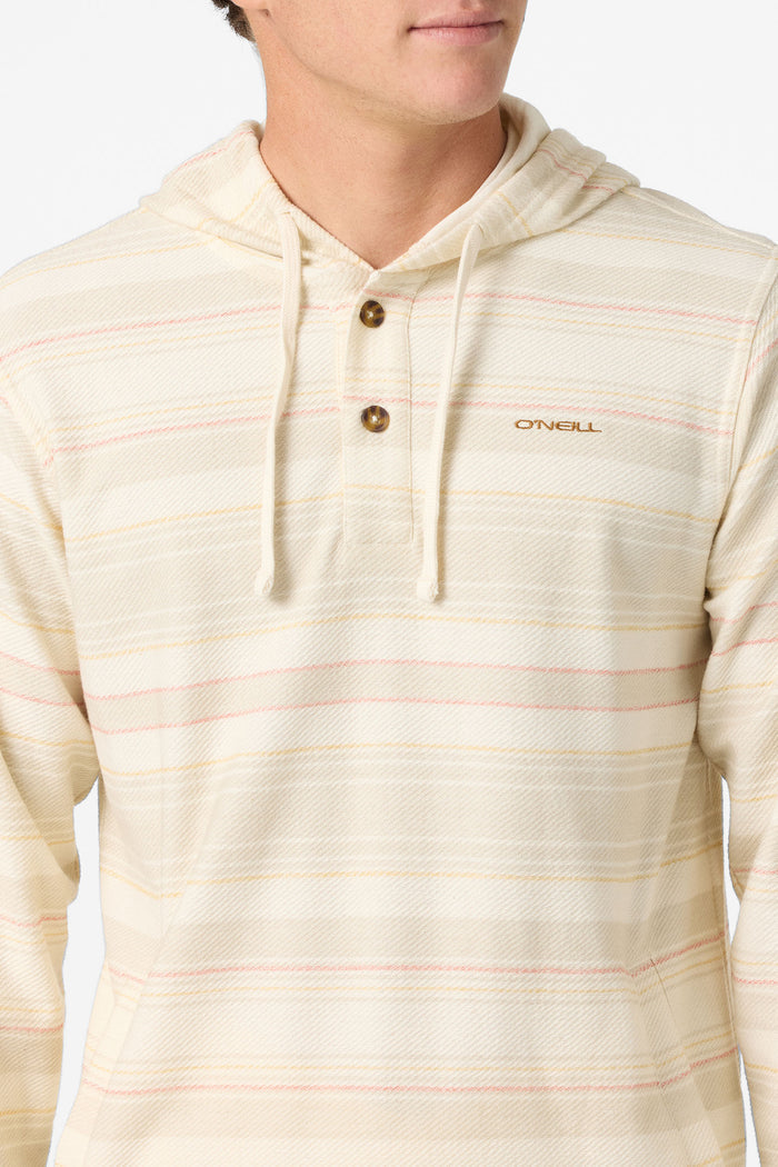 Bavaro Stripe Poncho Pullover Fleece - Cream | O'Neill