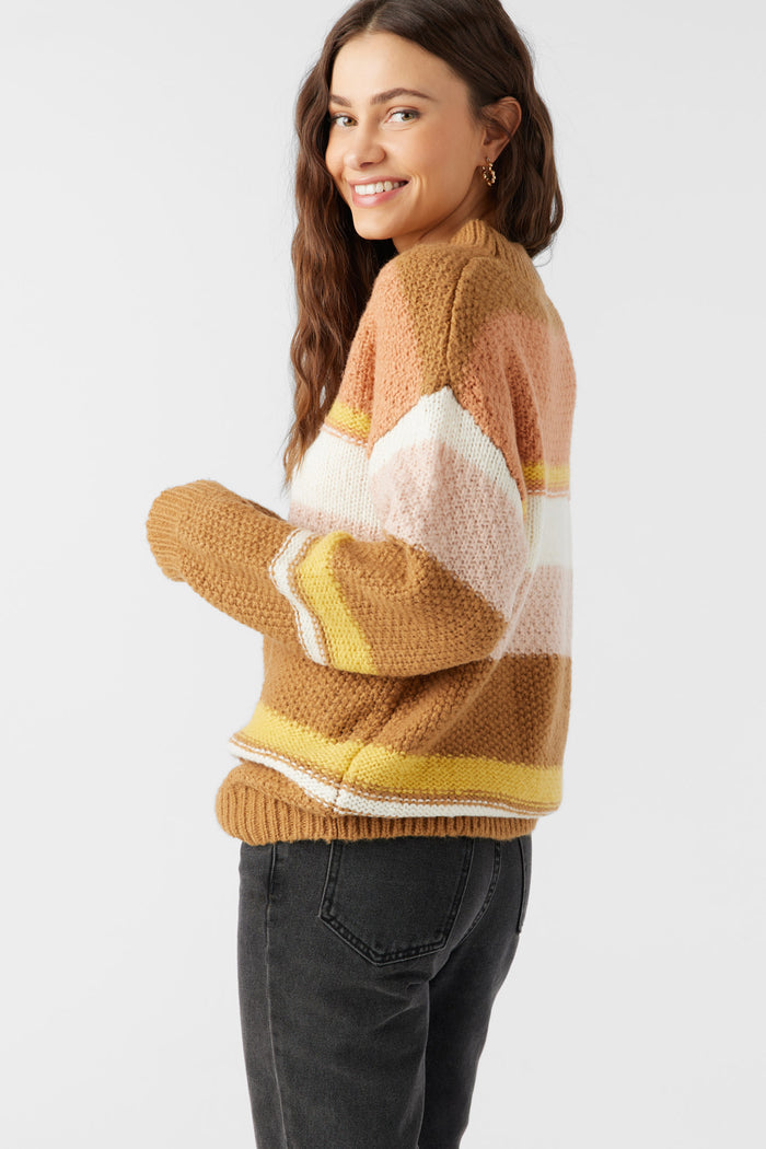 Billie Stripe Mockneck Oversized Sweater -  | O'Neill