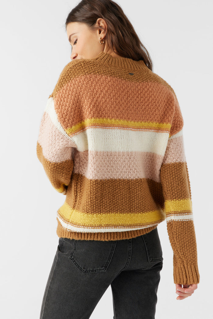 Billie Stripe Mockneck Oversized Sweater -  | O'Neill