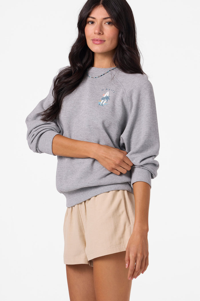 Boardwalk Crew Neck Fleece - Heather Ash | O'Neill