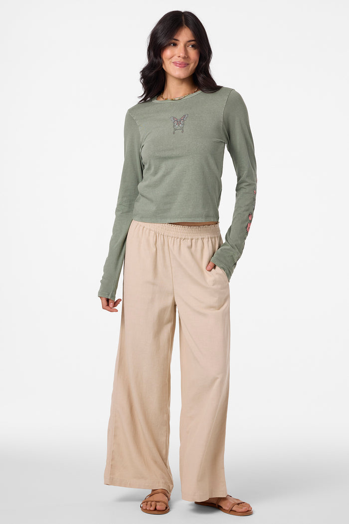Boho Butterfly Long Sleeve Tee - Sea Spray | O'Neill