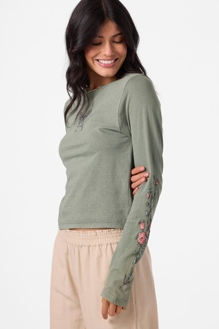 Boho Butterfly Long Sleeve Tee - Sea Spray | O'Neill