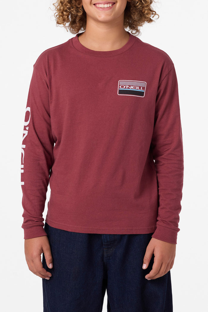 Boy's Banner Long Sleeve Tee - Oxblood Red | O'Neill