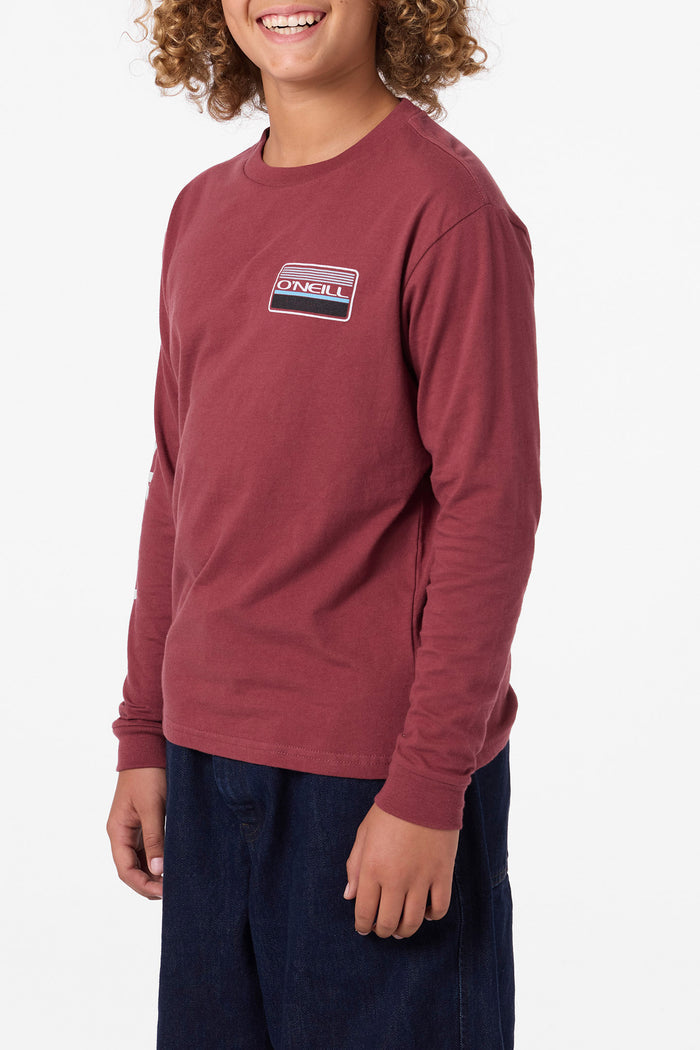 Boy's Banner Long Sleeve Tee - Oxblood Red | O'Neill