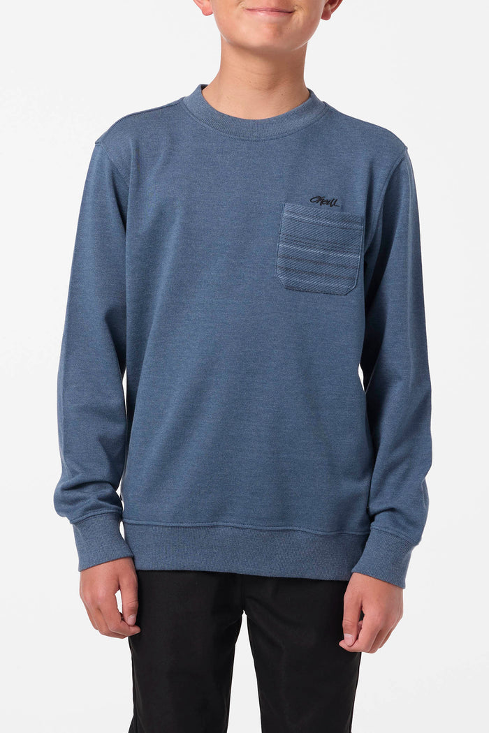 Boy's Bavaro Blocked Crew Shirt Fleece - Midnight Navy | O'Neill