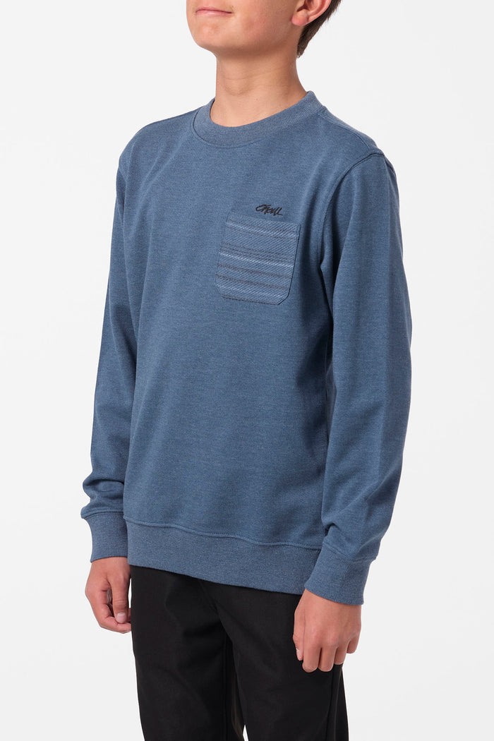 Boy's Bavaro Blocked Crew Shirt Fleece - Midnight Navy | O'Neill