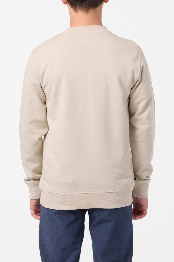 Boy's Bavaro Blocked Crew Shirt Fleece - Lt Khaki | O'Neill