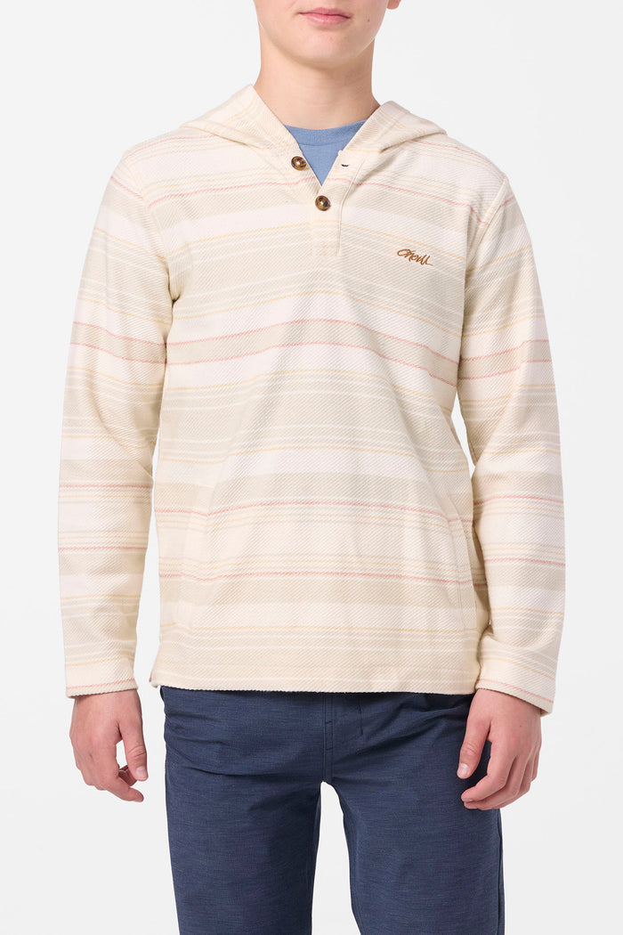 Boy's Bavaro Stripe Poncho Pullover Fleece - Cream | O'Neill