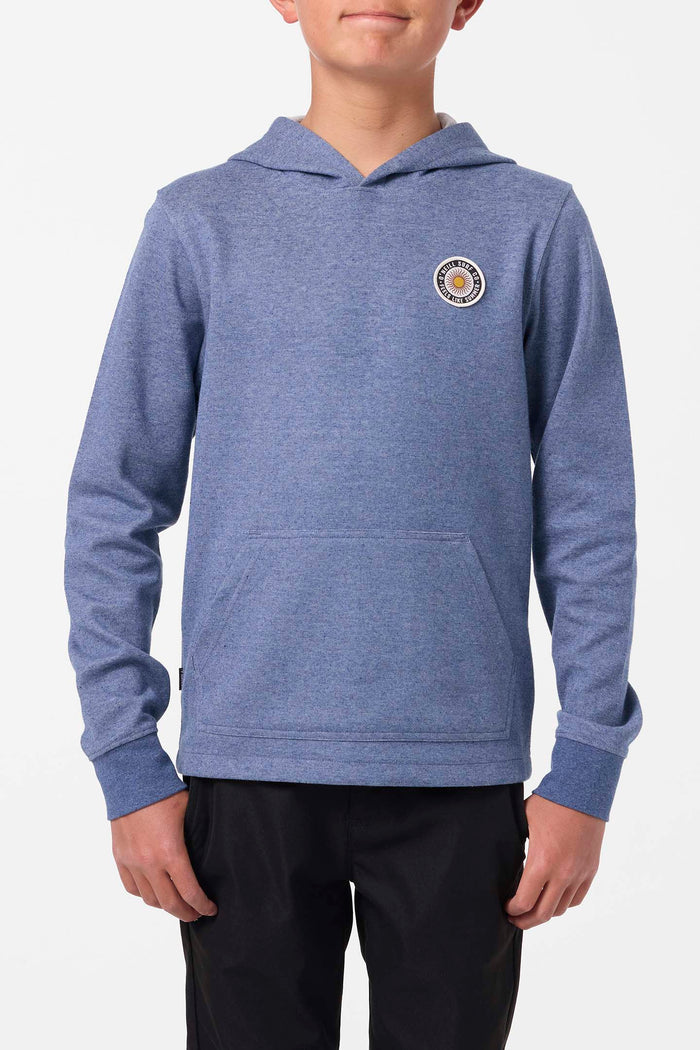 Boy's Cantina Hooded Textured Knit Pullover - Blue Mirage | O'Neill
