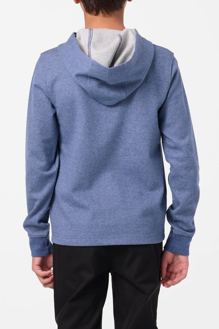 Boy's Cantina Hooded Textured Knit Pullover - Blue Mirage | O'Neill