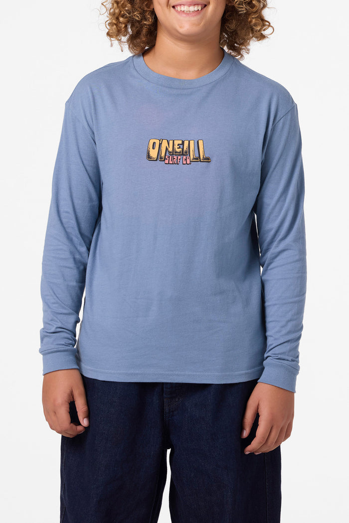 Boy's Chillin' Bones Long Sleeve Tee - Blue Mirage | O'Neill